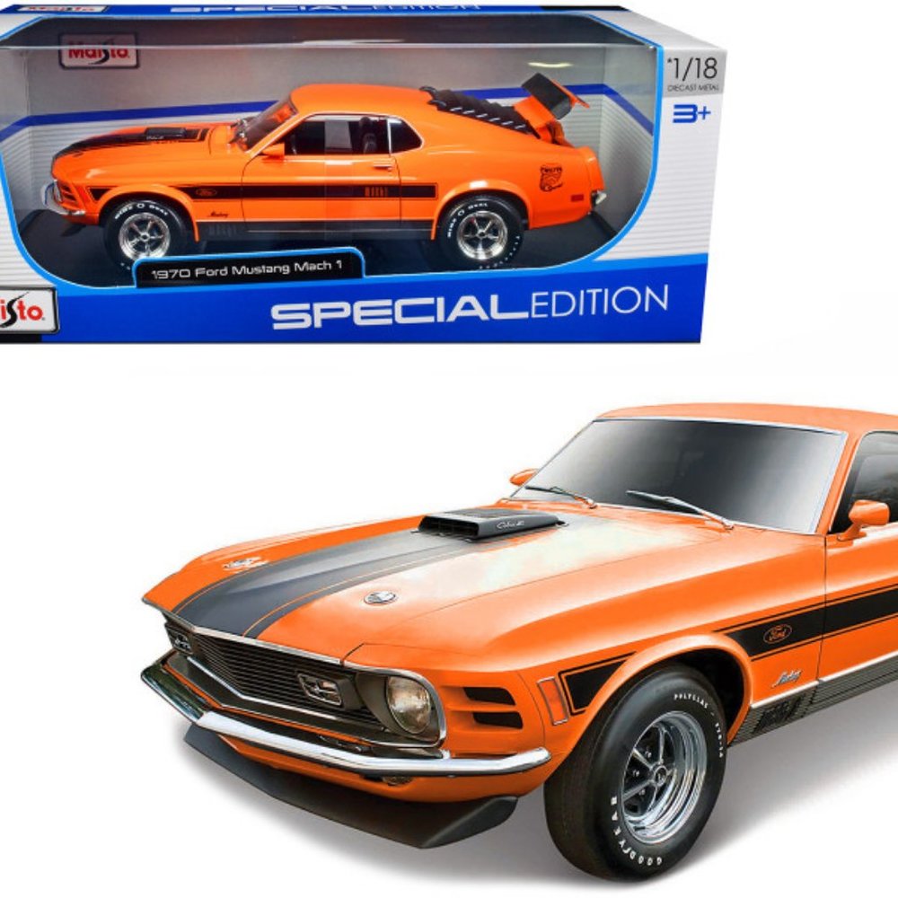 NIB Maisto Die-cast 1970 Ford Mustang Twister Special Orange